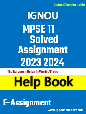 IGNOU MPSE 11 Solved Assignment 2023 2024